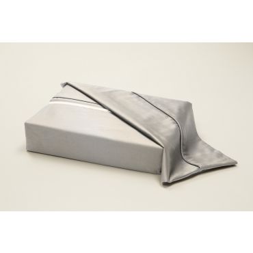 Athena Long Staple Cotton Sateen Fitted Sheet-LIGHT GREY
