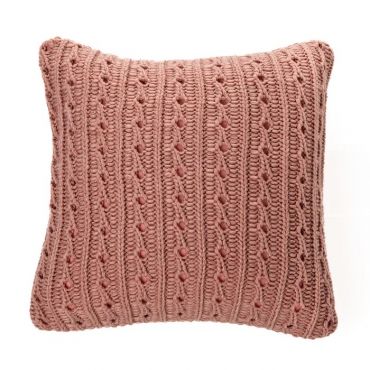 Dalida pink knit decorative cushion