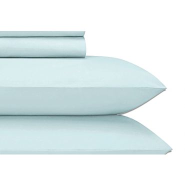 Jubilee Cotton Sateen 4-PC Sheet Set-AQUA BLUE