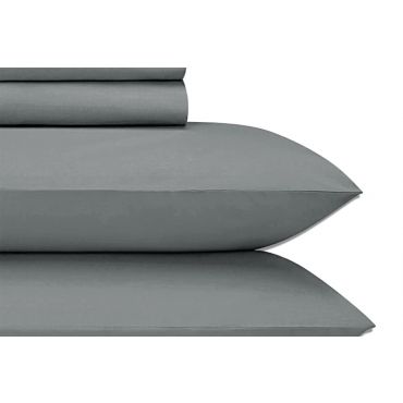 Jubilee Cotton Sateen 4-PC Sheet Set-GREY