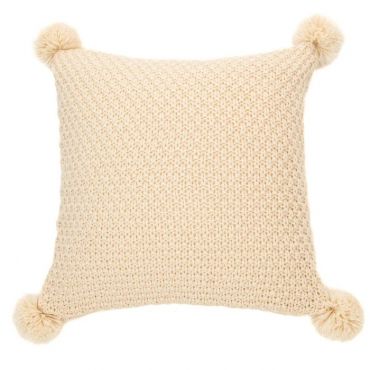 Melon knitted cream decorative cushion